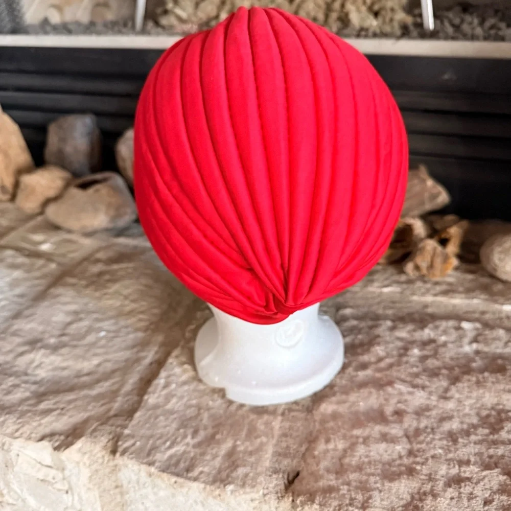 Source Unknown Vibrant Red Women's turban cap - Picture 5 of 6